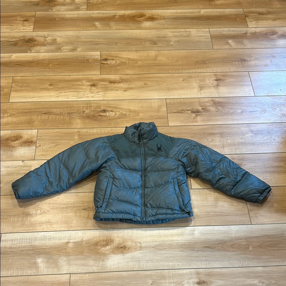 Kids Spyder Gray Puffer Jacket